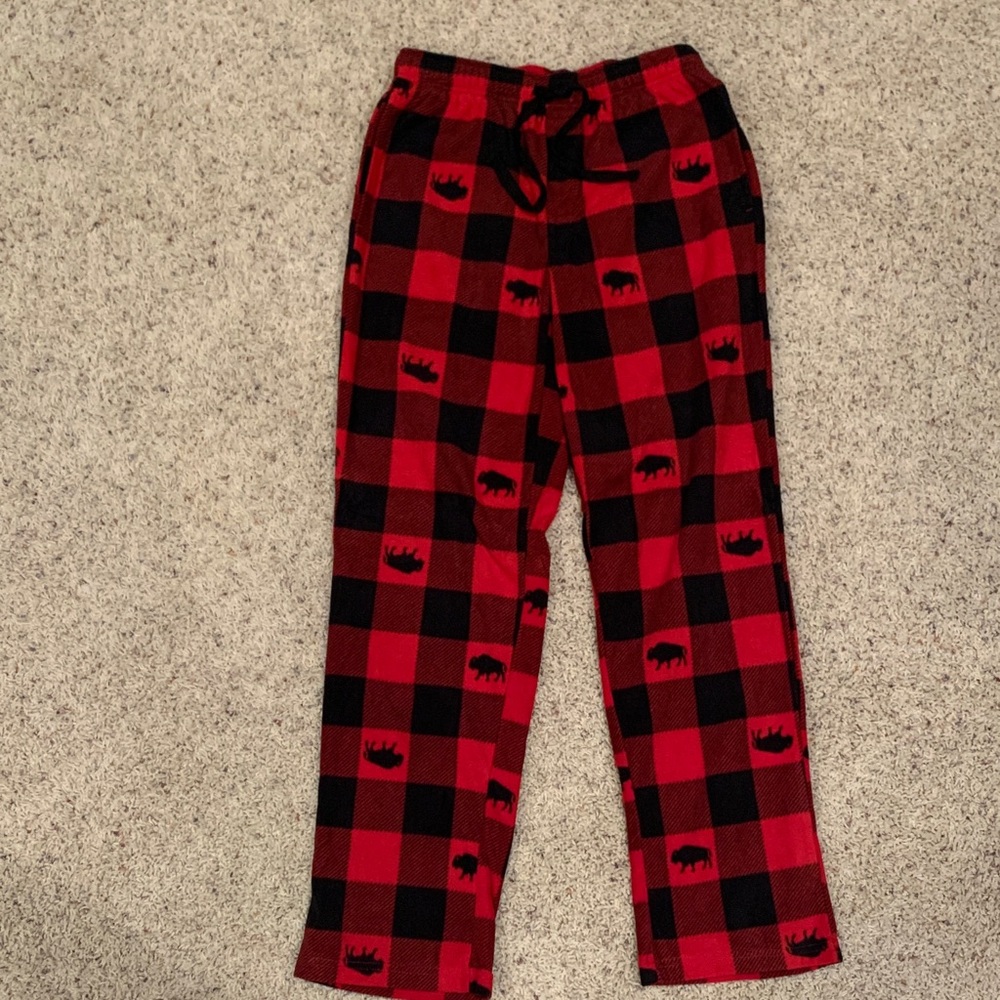 Croft & Barrow Cozy Red and Black Plaid Men’s Small Pajama Pants